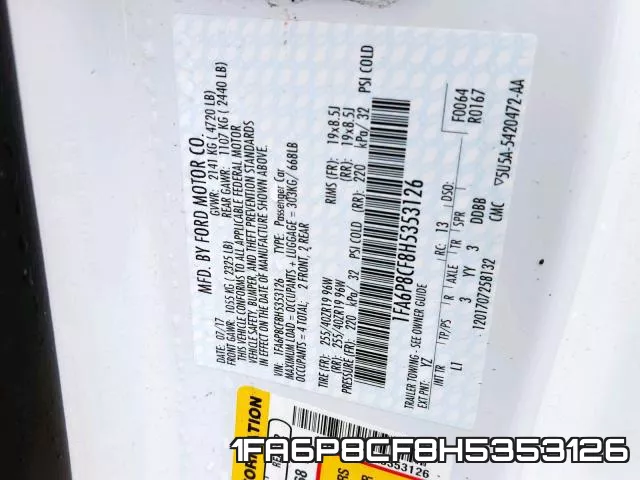 1FA6P8CF8H5353126 фото 2
