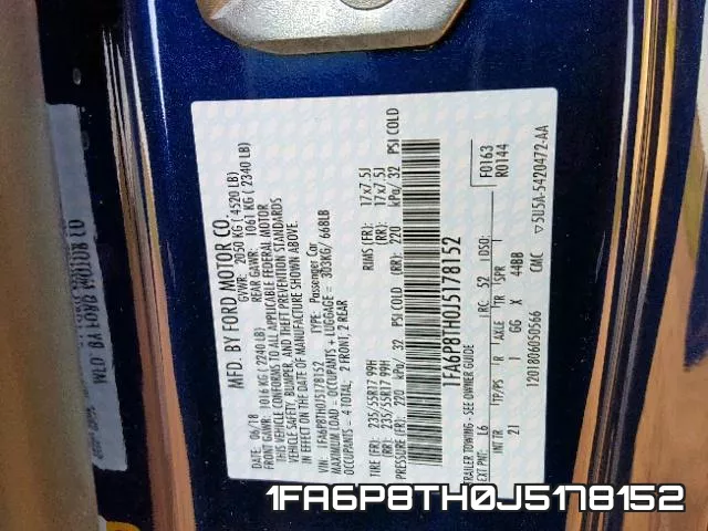1FA6P8TH0J5178152 фото 2