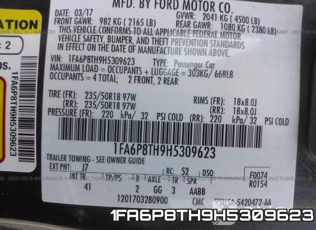 1FA6P8TH9H5309623 фото 10