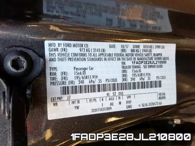 1FADP3E28JL210800 фото 2