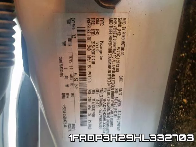 1FADP3H29HL332703 фото 2