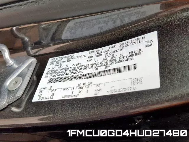 1FMCU0GD4HUD27480 фото 2