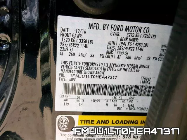 1FMJU1LT0HEA47317 фото 2