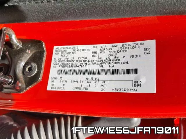 1FTEW1E56JFA79011 фото 2
