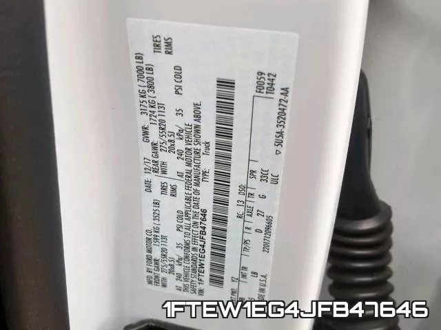 1FTEW1EG4JFB47646 фото 2