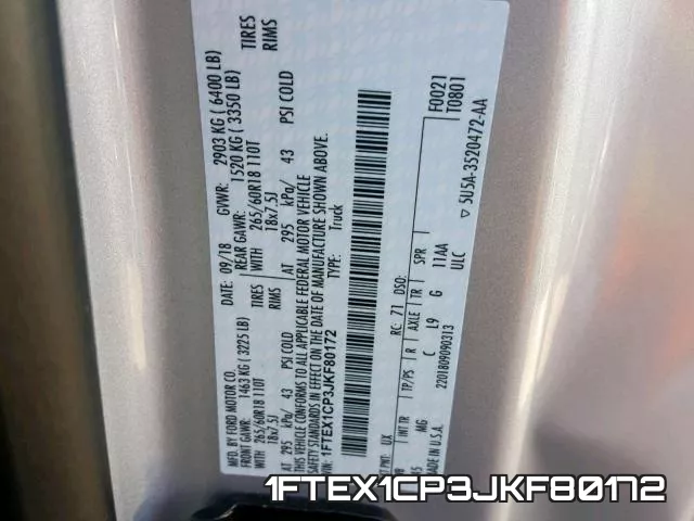 1FTEX1CP3JKF80172 фото 2