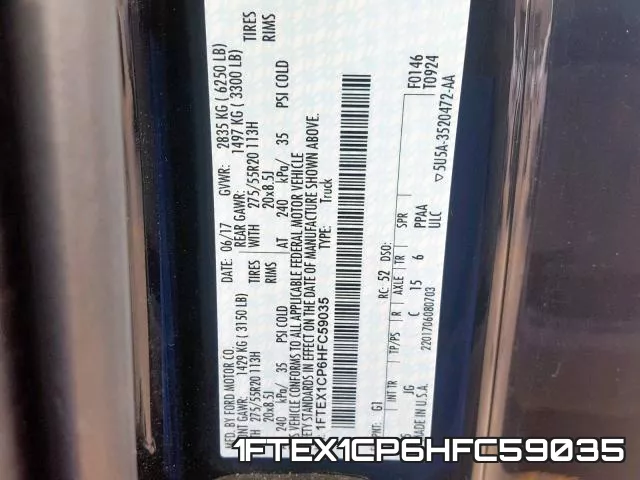 1FTEX1CP6HFC59035 фото 2