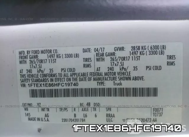 1FTEX1E86HFC19740 фото 10