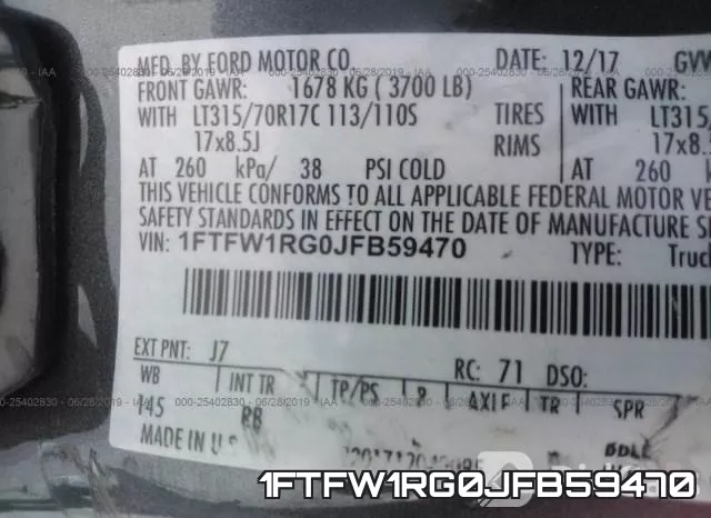 1FTFW1RG0JFB59470 фото 10
