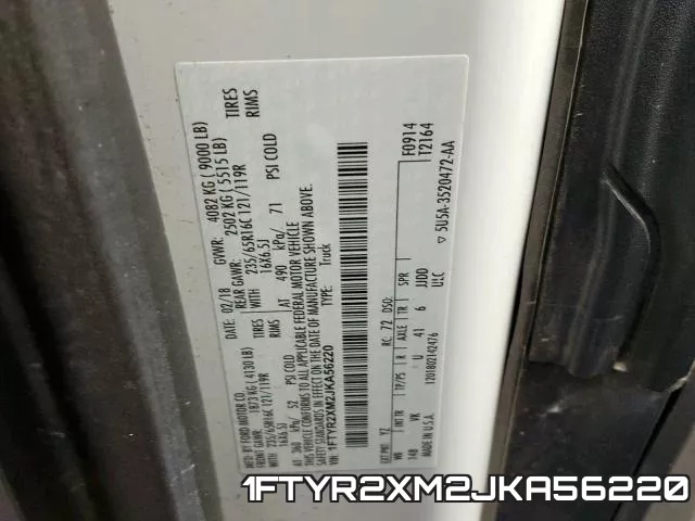 1FTYR2XM2JKA56220 фото 2