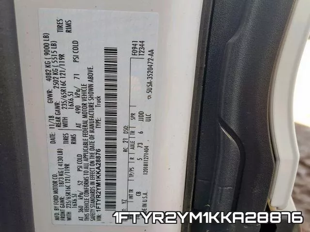 1FTYR2YM1KKA28876 фото 2
