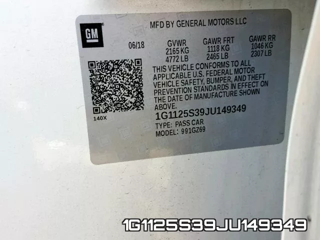 1G1125S39JU149349 фото 2
