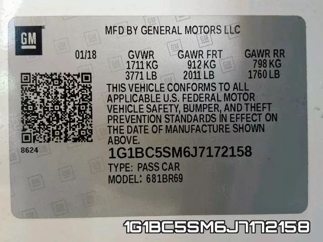 1G1BC5SM6J7172158 фото 2