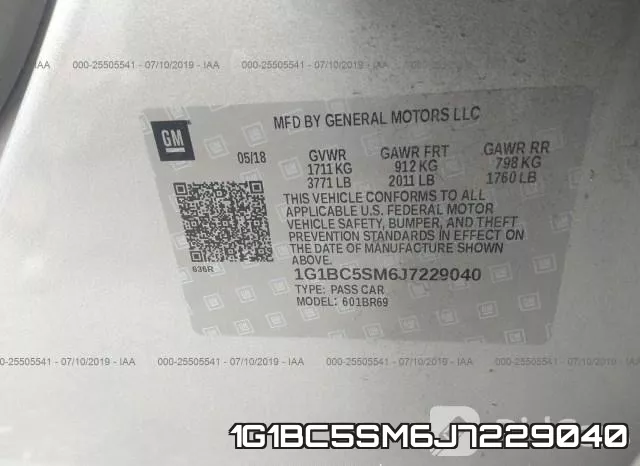 1G1BC5SM6J7229040 фото 10