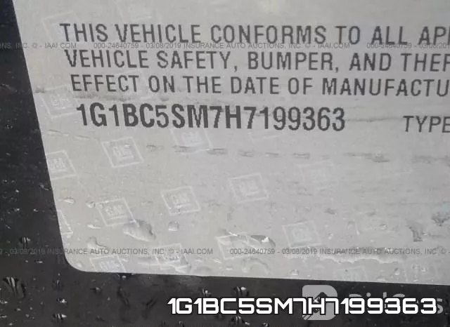 1G1BC5SM7H7199363 фото 10