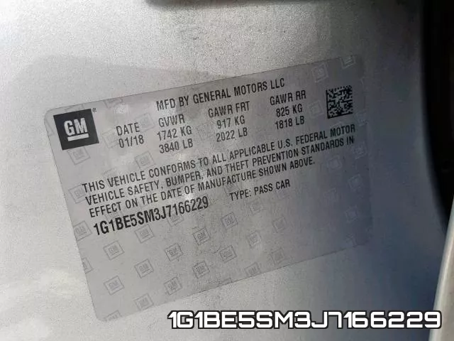 1G1BE5SM3J7166229 фото 2