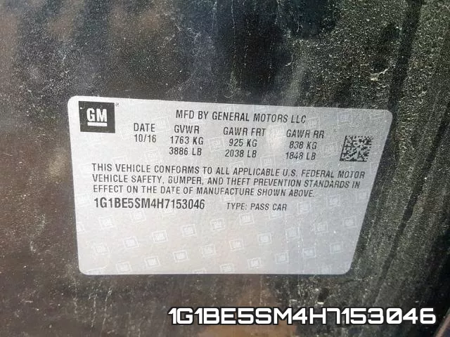 1G1BE5SM4H7153046 фото 2