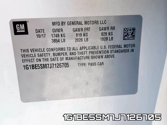 1G1BE5SM7J7126705 фото 2