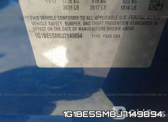 1G1BE5SM8J7149894 фото 10