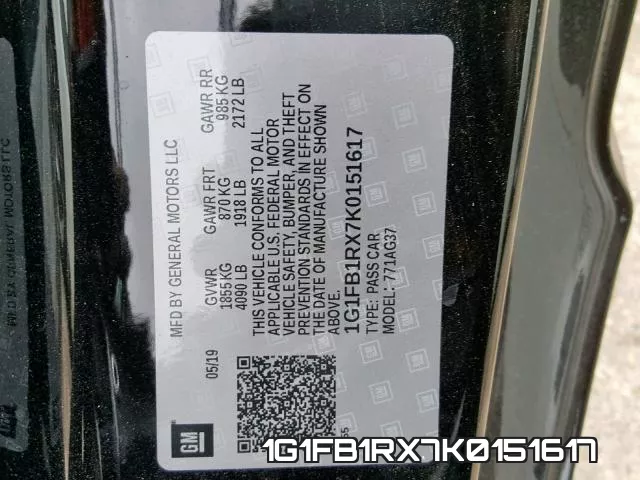1G1FB1RX7K0151617 фото 2