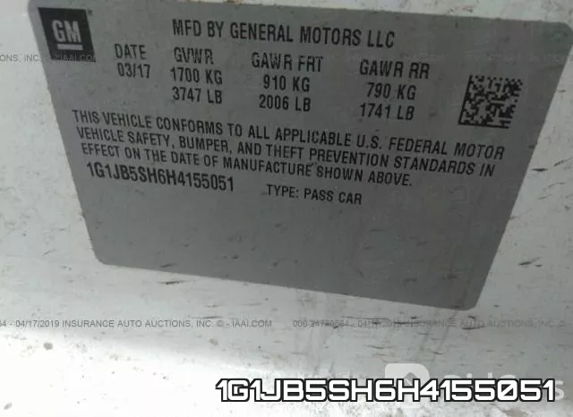 1G1JB5SH6H4155051 фото 10