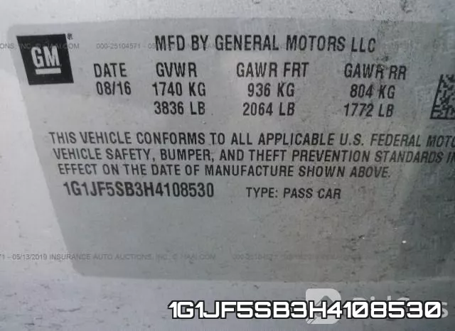 1G1JF5SB3H4108530 фото 10