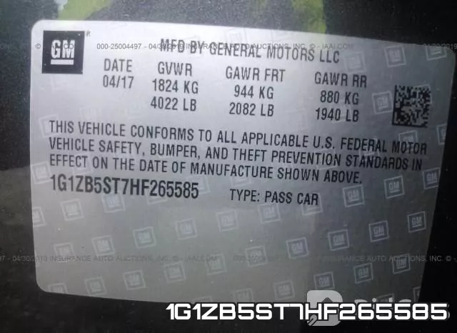 1G1ZB5ST7HF265585 фото 10