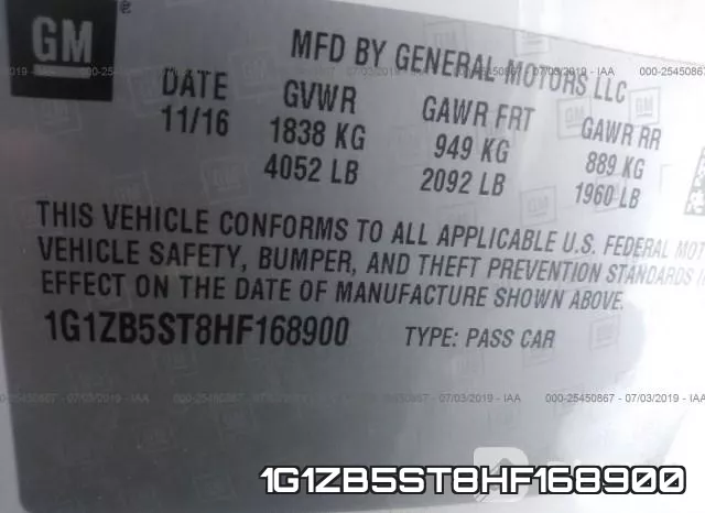 1G1ZB5ST8HF168900 фото 10