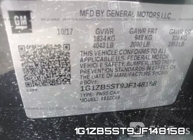 1G1ZB5ST9JF148158 фото 10