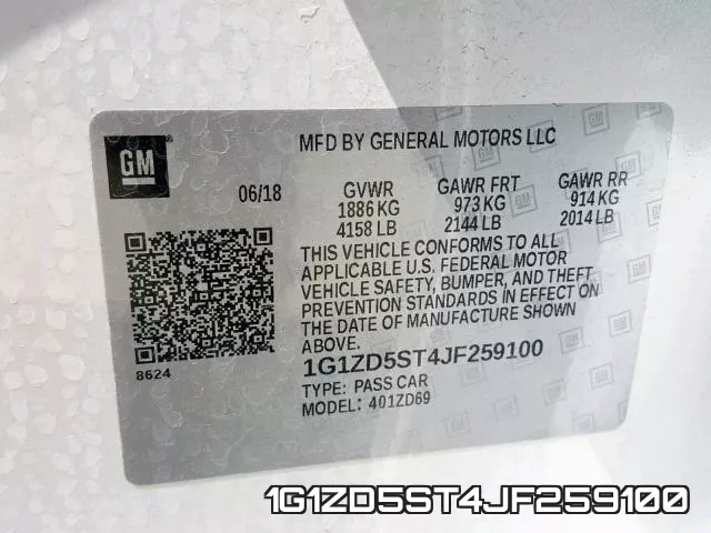 1G1ZD5ST4JF259100 фото 2