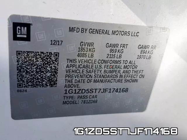 1G1ZD5ST7JF174168 фото 2