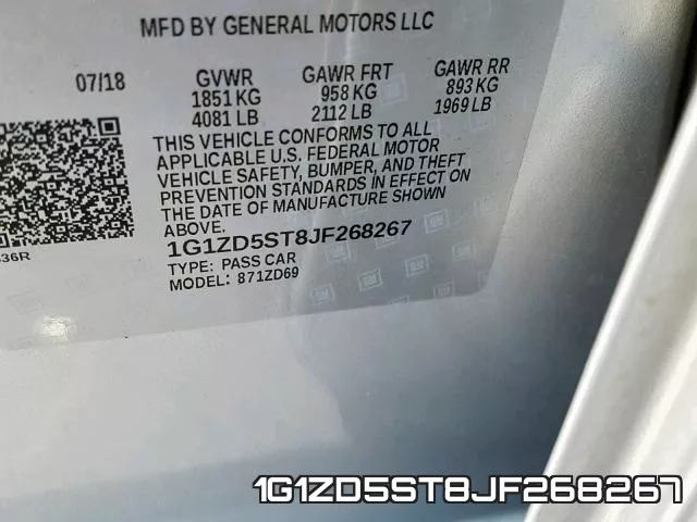1G1ZD5ST8JF268267 фото 2