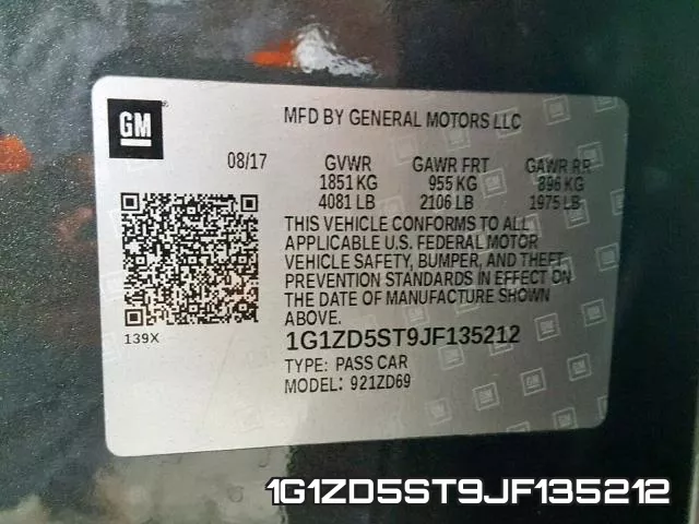 1G1ZD5ST9JF135212 фото 2