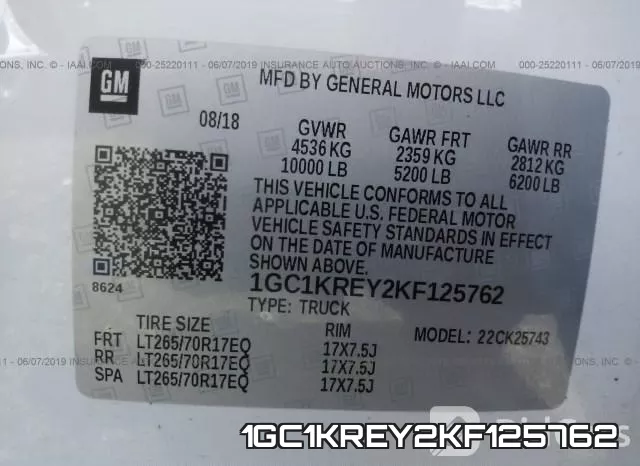 1GC1KREY2KF125762 фото 10