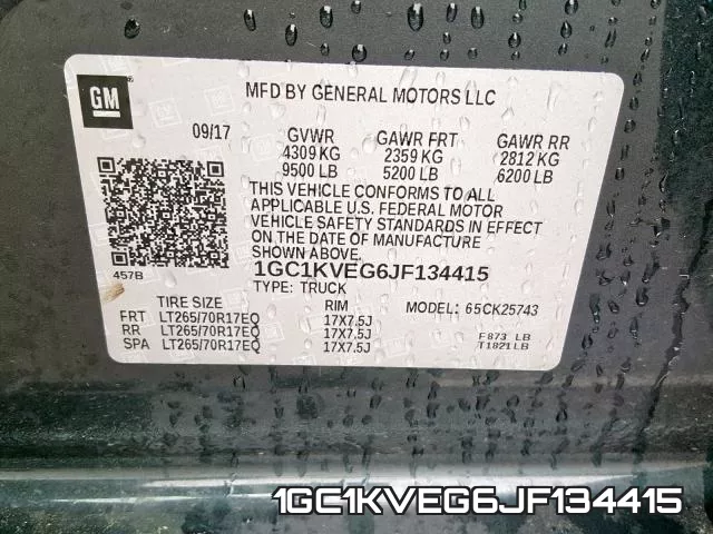 1GC1KVEG6JF134415 фото 2