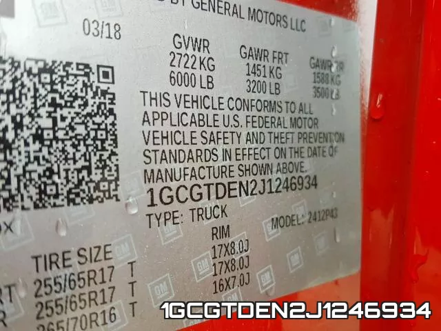 1GCGTDEN2J1246934 фото 2