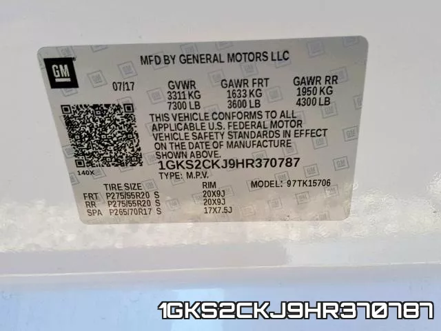 1GKS2CKJ9HR370787 фото 2