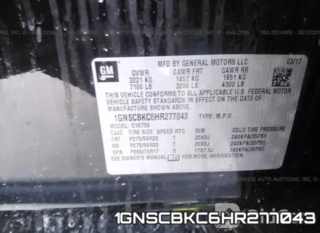 1GNSCBKC6HR277043 фото 10
