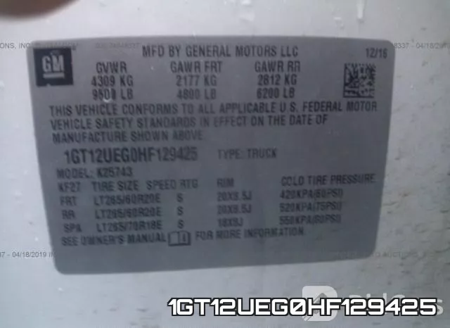 1GT12UEG0HF129425 фото 10