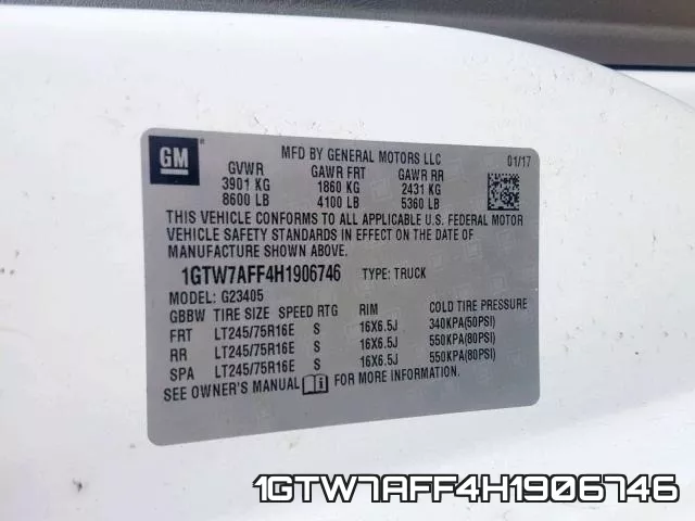 1GTW7AFF4H1906746 фото 2