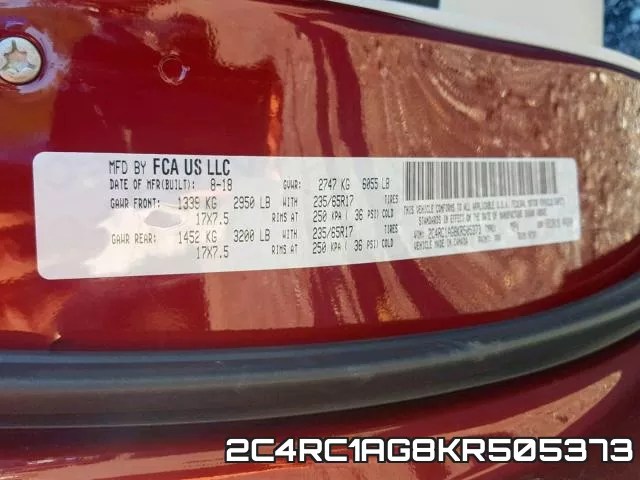 2C4RC1AG8KR505373 фото 2