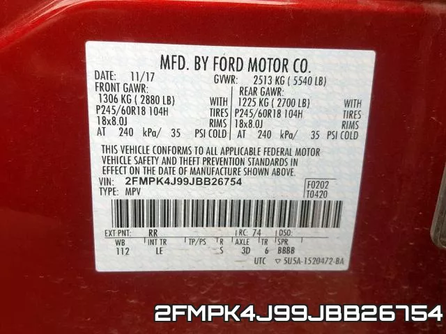 2FMPK4J99JBB26754 фото 2