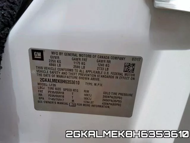 2GKALMEK8H6353610 фото 2