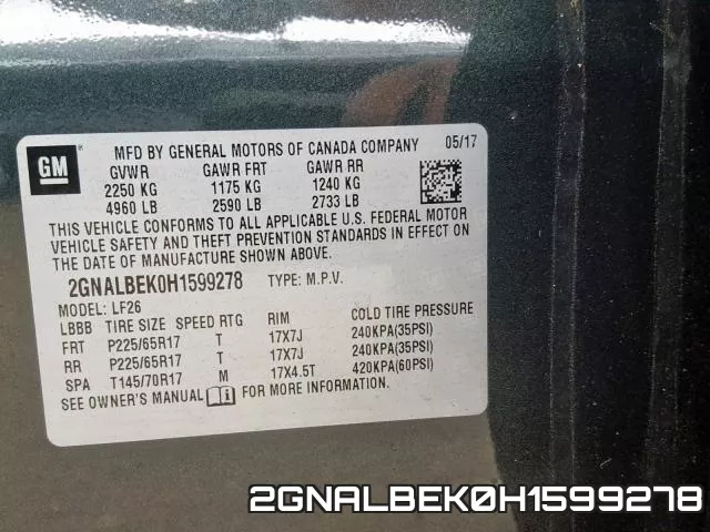 2GNALBEK0H1599278 фото 2