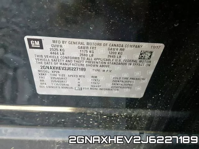 2GNAXHEV2J6227189 фото 2
