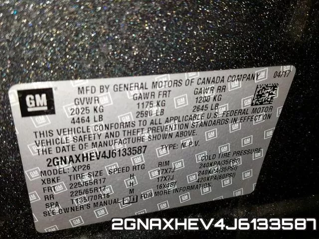 2GNAXHEV4J6133587 фото 2