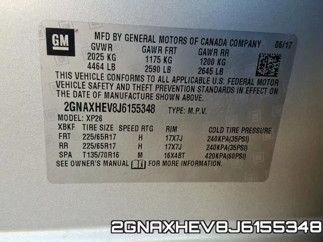 2GNAXHEV8J6155348 фото 2