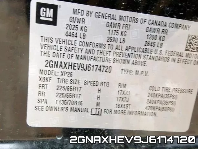 2GNAXHEV9J6174720 фото 2