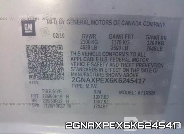 2GNAXPEX6K6245417 фото 10
