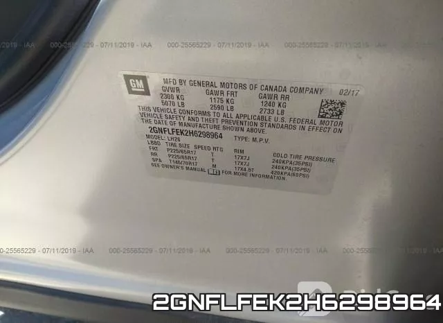 2GNFLFEK2H6298964 фото 10